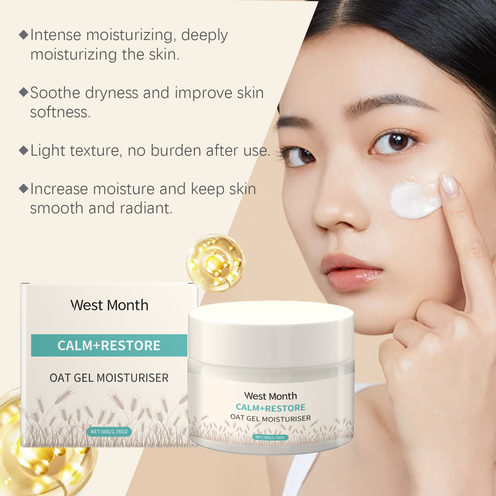 50g Oat Moisturizing Face Crea – Skincare Oat recenzja i cena